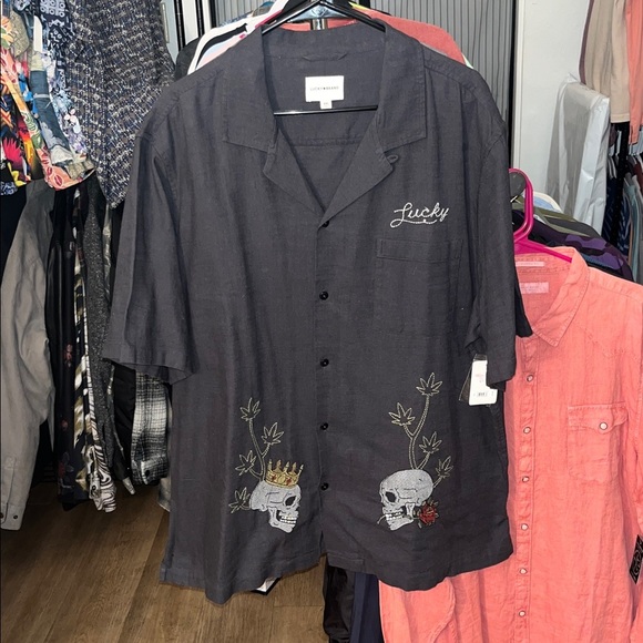 Lucky Brand Other - Lucky Brand Black Casual Button Down Shirt